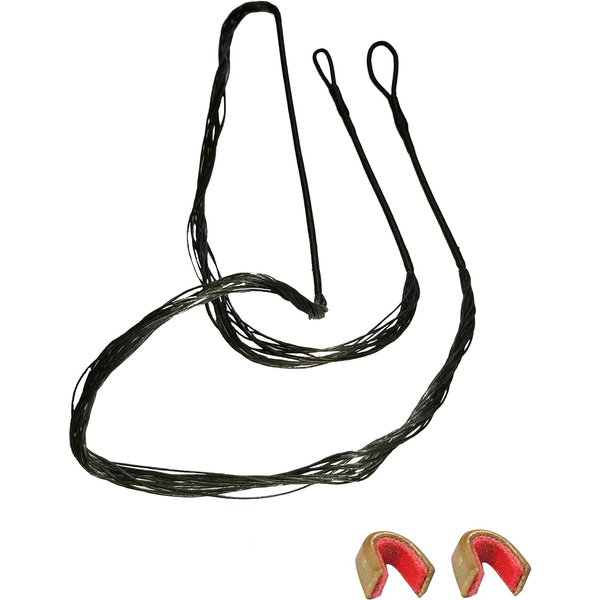KESHES Dacron Bow String Replacement for Archery Recurve Traditional & Longbow Bows Bowstring - Sizes 12, 14, 16 Strands - Length Sizes 44-70 Inches, 2 Brass Nocks Included