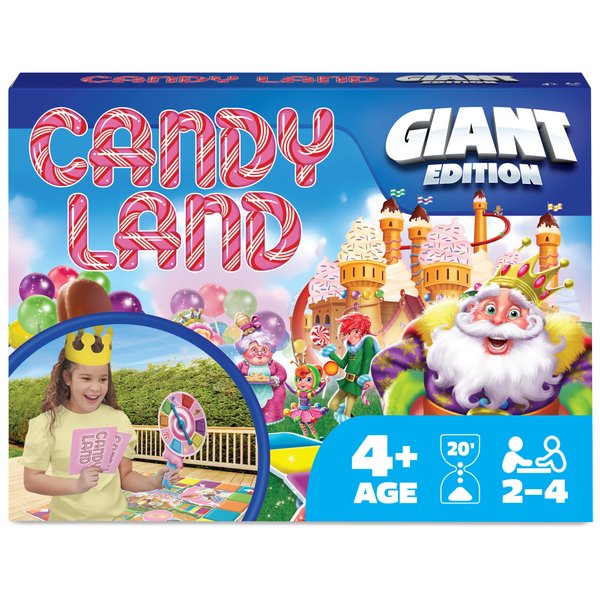 Spin Master Games, Giant Candy Land Game, Activity Game, Kids Party Board Game, Indoor & Outdoor Board Game, Christmas Gifts for Kids, Ages 4+