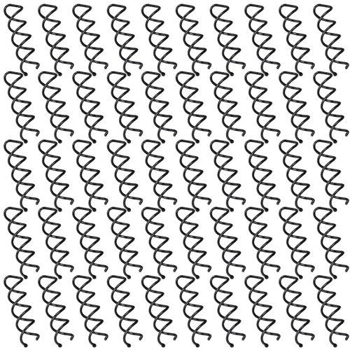 FANDAMEI 50PCS Spiral Hair Pins, Spin Pins Non-Scratch Round Tips, Twist Screw Hair Pin for Women Bun Hair Style DIY, Spiral Bobby Pins Black