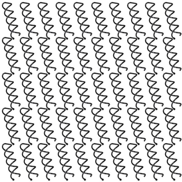 FANDAMEI 50PCS Spiral Hair Pins, Spin Pins Non-Scratch Round Tips, Twist Screw Hair Pin for Women Bun Hair Style DIY, Spiral Bobby Pins Black