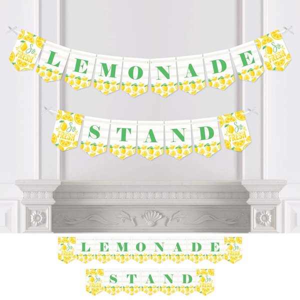 Big Dot of Happiness So Fresh - Lemon - Citrus Lemonade Party Bunting Banner - Party Decorations - Lemonade Stand