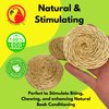 Bonka Bird Toys 3603 (Pk3) 3" Round Seagrass Mats, Parrot Foot Talon Chew Craft Cage Toy, Amazon, African Greys, Pionus, and Similar