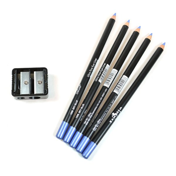 Italia 5 BLUE EYE LIP LINER PENCIL 1006 SET + FREE SHARPENER & Free ZipBag