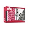 Copag 1546 Design 100% Plastic Playing Cards, Bridge Size (Narrow) Red/Black Double Deck Set (Jumbo Index)