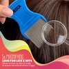Premium 5 Piece Lice Kit - Nit Removal Fine Tooth Comb and Magnifier Full Treatment Set - Louse and Nit Combs Removes Eggs with Rounded Tips for Comfort