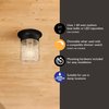 Design House 587220 Jelly Jar 1-Light Indoor/Outdoor Flush Mount Ceiling Light, Black