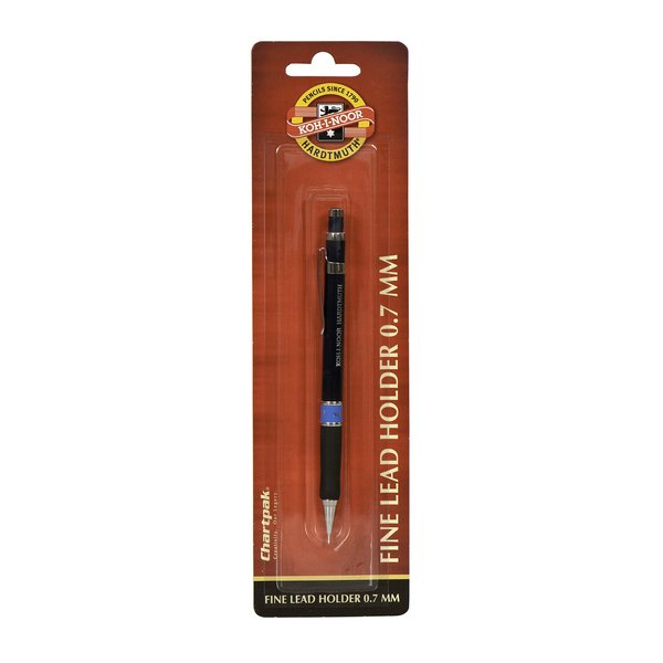 Koh-I-Noor Mephisto Mechanical Pencil, For Use With 0.7MM HB Lead (Sold Separately), Black, 1 Each (5035BC.7),Black and Silver,1 Pack, Use with 0.7MM HB Lead