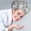 12 Pieces Deep Conditioning Caps Aluminum Foil Reusable Hair Processing Caps Hair Coloring Shower Caps for Home Salon Use (Silvery, 16 Inch)