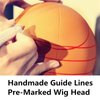 COMMGOAL Mannequin Head for Wigs with Guide Lines, Pre-Marked Wig Head for Wig Making and Styling, Compatible with Wig Stand, Sturdy for 10 Years, 22 Inch, Brown