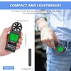 HOLDPEAK Pocket Anemometer Handheld Digital Wind Speed Meter Gauge Air Flow Velocity Temperature Measuring Device for Outdoor Sailing Surfing Drone Flying Golf Shooting HVAC 816B