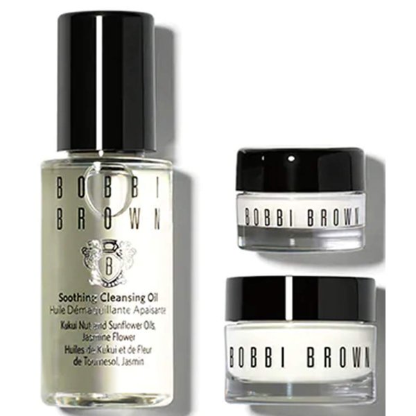 Bobbi Brown Mini Hydrating Trio Hydrating Face Cream 7 ml, Hydrating Eye Cream 3 ml, Soothing Cleansing Oil 15 ml