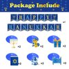 Happy Hanukkah Banner and Hanukkah Hanging Swirls Decorations, Chanukah Festival Party Decorations,Chanukah Themed Party Supplies