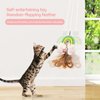 YUDANSI Cat Feather Toys 2pack,Retractable Cat Teaser Toys, Self-Adhesive Hanging Interactive Cat Toy for Indoor Cats Kitten Play Chase Exercise Doorway, Gift for Cats Hunting Chasing to Keep Busy