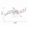 Foyte Crystal Wedding Hair Comb Rhinestone Hair Piece Silver Flower Bride Headpieces Leaf Bridesmaid Side Hair Combs for Women