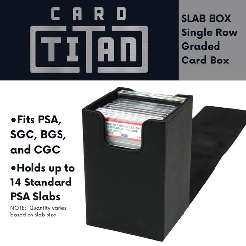 Card Titan Slab Box Single Row - Trading Card Storage Box for Graded Sports Cards and Graded TCG Cards - Card Case Fits PSA, BGS, SGC and CSG Graded Card Slabs