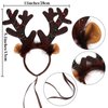 URATOT 2 Pack Dog Cat Light Up Christmas Reindeer Headbands LED Deer Headwear Party Hats for Pets Christmas Party Favors
