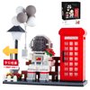 HJPLPXH Space Astronaut Micro Mini Building Block Set with Led Lighting Telephone Booth Kit Pen Holder Gifts for Adults and Kids (2188 Pieces)