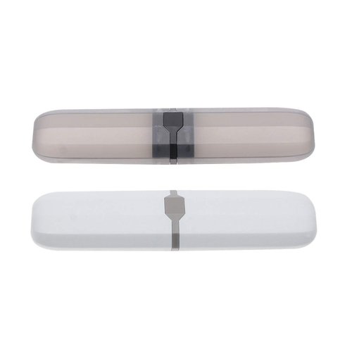 SUPVOX Portable Toothbrush Case Box Travel Capsule Oran Denture Care Container Travel Women Men 2pcs Black and Blue