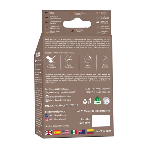 MINA ibrow Hair Color Pack & Coloring tint kit up to 6 week (Blonde + Brush)