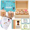 Garybank Kids Yoga Dice with 12 Yoga Cards, 20 Breathing Exercise Cards - Calm Down Corner Supplies, Yoga for Kids Solo or Group, Fun Exercise Dice Game for Kids Workout Equipment,Christmas Yoga Gifts