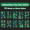 70PCS 4th of July Decorations Temporary Tattoos，Red White and Blue Party Supplies，Fourth of July Glow in The Dark Sticker Patriotic Party Decorations Favors Supplies Independence Day Memorial Day Decorations
