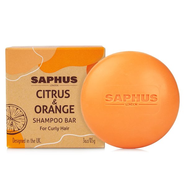 SAPHUS Shampoo Bar and Conditioner Effective for Curly Hair Type with Natural Argan Oil for Nourishing, Soap-free, Oil Control, pH Balanced, Plastic Free, 3oz