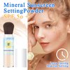 Sunscreen Setting Powder SPF 50+ PA++++,Oil Control Brush On Powder Sunscreen Makeup,Breathable Long Lasting Mineral Loose Powder,Lightweight Flawless Concealer for All Skin Types