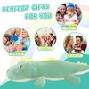 Meow Wang 39.3" Dinosaur Big Pillow Plush Dino Toy,Cute Weighted Dinosaur Stuffed Animals Doll,Soft Giant Dinosaur Plushies,Gifts for Girls Kids Boys Birthday,Valentine,Easter
