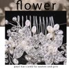 Bmirth Wedding Hair Comb Pearl Bride Headpieces Rhinestone Bridal Side Hair Accessories Hair Jewelry for Women and Girls (Flower hair comb)