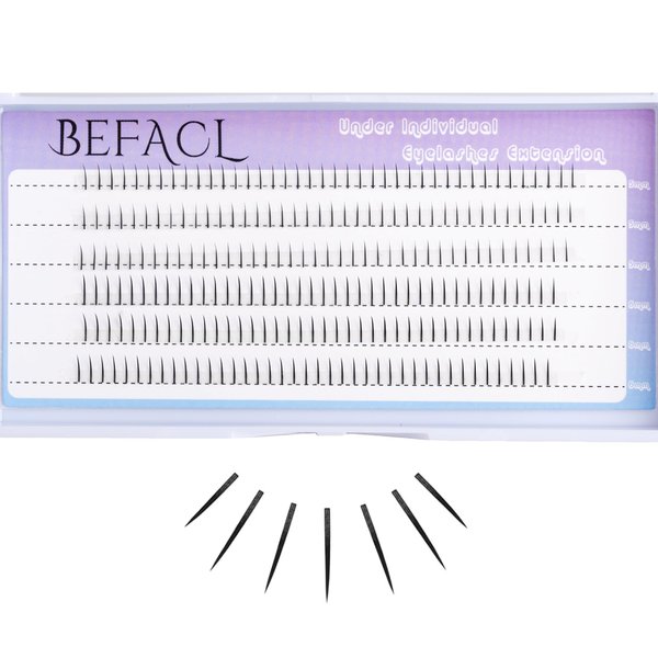 Bottom Lash Clusters Natural Look False Lashes DIY Lash Extension Bottom Lash Extension 240Pcs 5mm/6mm Natural Lower Eyelash Clusters Short Individual Clusters