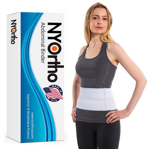 NYOrtho Abdominal Binder Lower Waist Support - Compression Wrap for Pediatric/Teen Unisex MADE IN USA (20" - 30") 2 Panel - 6"