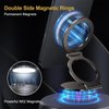 MAGDIGITEH Dual Magnetic Ring Phone Holder for MagSafe, 1/4" Screw Hole Tripod Mount, Attach Your Phone to Iron Object, Adjustable Gym Phone Stand for iPhone 16/15/14/13 Pro Max & All Phones