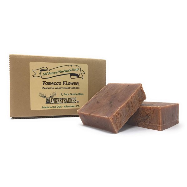 Tobacco Flower Soap - Vegan, Handmade Bar Soaps for Men / 2 Pack