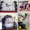 PatiCool Navy Blue Balloons - 12 inch 100pcs Latex - Round Dark Blue Birthday Balloons with 2 Ribbons for Birthday Party, Graduation, Wedding, Anniversary, Baby Shower Decorations