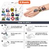 8 Sheets (96PCS) Train Temporary Tattoos Trains Transportation Theme Birthday Party Supplies Decorations Favors Decor Stickers For Kids Gifts Classroom School Prizes Rewards