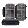 Goture Small Tackle Box,Waterproof Fishing Lure Boxes, 2 sided adjustable Small Plastic Case Small Box Storage Containers Black SMALL 6.69'' X 4.33'' X 1.81''