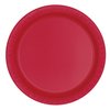 Ruby Red Solid Round Dessert Paper Plates - 7" (Pack of 8) - Vibrant Party Plates for Appetizing Treats - Perfect for Birthdays & Events