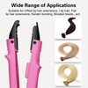 janelove Hair Extensions Iron, Fusion Keratin Hair Extensions, Heat Connector Wand, U Tip Hair Extensions Tools with 2 Bags Keratin Glue Granule Beads, 210°F-390°F Temperature Adjust, US Plug (Pink)