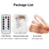 GDEALER 2 Pack 20 Feet 60 Led Fairy Lights Battery Operated with Remote Control Timer, 8 Modes Waterproof Copper Wire Twinkle String Lights Christmas Lights for Bedroom Party Indoor- Warm White
