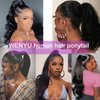 WENYU Body Wave Human Hair Ponytail Extension For Black Women With Magic Paste Wrap Around Ponytail Human Hair Ponytail For Black Women Body Wave Clip In Ponytail Hair Extensions 18 Inch 100g