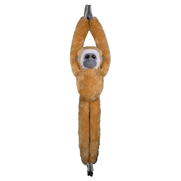 EcoBuddiez Tree Huggers - Gibbon from Deluxebase. Small 55cm Hanging Soft Toy Made from Recycled Plastic Bottles. Eco-Friendly Soft and Cuddly Plush Toy and Perfect Cuddly Gift for Kids.