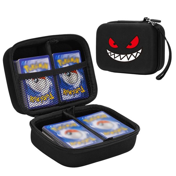 Brappo TCG Trading Card Case,Compatible with Skip Bo,Set Enterprises Five Crowns Card Games&baseball card,Soccer Cards and various game cards,Fits up to 500 Cards. (Not including Cards)(black)