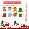 300 Pieces Christmas Mini Erasers Assortment Snowman Elk Christmas Tree Erasers Kids Pencil Erasers Bulk for Party Favor Gift Filling Home School Work Reward
