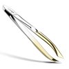 llano Tweezers, Professional Precision Eyebrow Tweezers for Women and Men, Stainless Steel Slanted Hair Removal Tweezers Plucker Makeup Tool for Brow, Facial Hair, Blackhead and Splinter