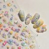 3Sheets Nail Art Stickers Flowers Butterfly 5D Daisy Little Wild Flower Nail Decals for Women Girls Adorable Salon DIY Acrylic Spring Nails Design Supplies (Flower A)