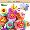 Garbo Star Flower Garden Building Toys for 3 4 5 6 Year Old Girls, Educational Activity Preschool Birthday Gifts for 3 4 5 Year Old Girls, Building Stem Toys for Kids Toddlers Ages 3-5