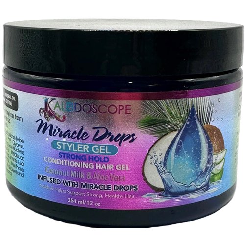 Kaleidoscope Miracle Drops Styling Gel | Strong Hold | Conditioning Hair Gel 12 fl oz