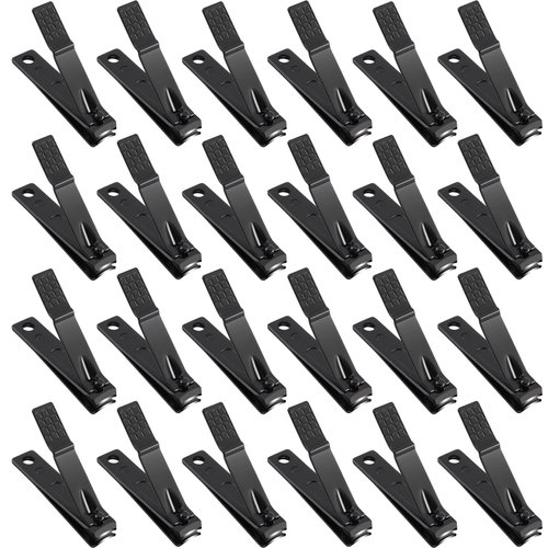 Nail Clippers Set,24 Pack Stainless Steel Nail Clippers Bulk,Black Nail Cutter,Ultra Sharp Sturdy Fingernail Clippers and Toenail Clippers for Women Men(24 Pcs-Black)