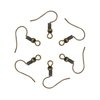 TOAOB 100pcs Earring Hooks Hypo Allergenic French Ear Wires with Ball and Coil 18mm Antique Bronze Fish Hook Earrings Making Supplies Jewelry Findings