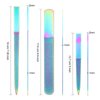 3 Pieces Diamond Nail File Set Metal Sapphire Buffer File Stainless Steel Double Side Nail File Manicure Files Natural Nail Emery Boards for Salon Home and Travel Women Men Rainbow Color